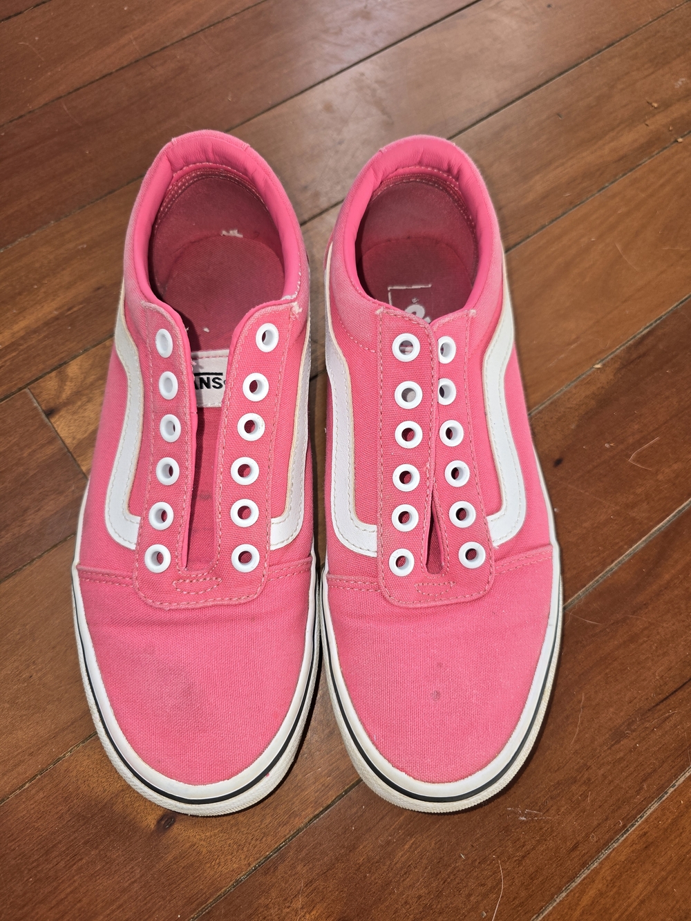 Vans Pink Canvas Low-Top Sneakers without Laces